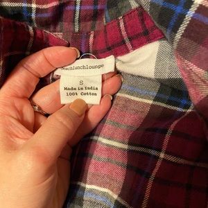 Small flannel but fits like a large